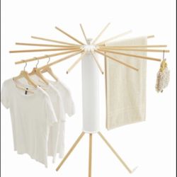 JOOM Tripod Clothes Drying Rack, Garment Rack Portable and Foldable Space Saving Laundry Drying Rack - Drying Rack Clothing Floor Folding Balcony Bedr