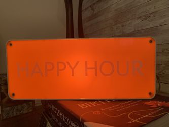 Vintage Happy Hour/Last Call Sign-lamp 
