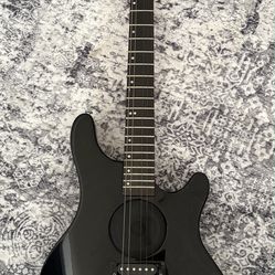 Black Lyon by Washburn guitar- works however is missing the D string and needs some work done- see picture. Sell it for $100- lowest $80 bucks thank y