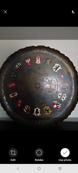 Vintage Germany Souvenir Decorative Brass Plate