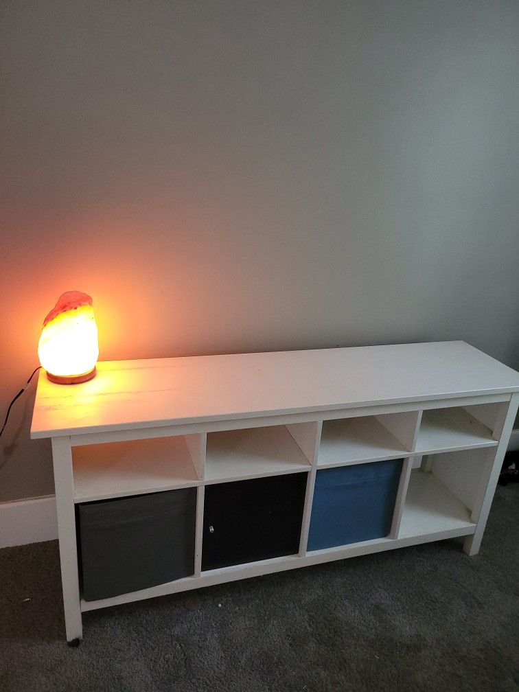 White TV Stand With Storage
