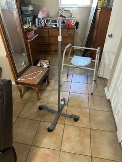 Medical Equipment  IV Pole And Potty Seat/ Commode