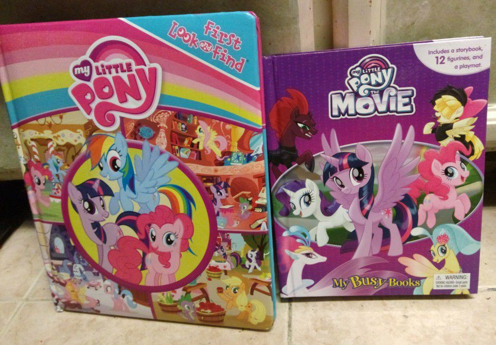 2- My Little Pony Board Books, Excellent used