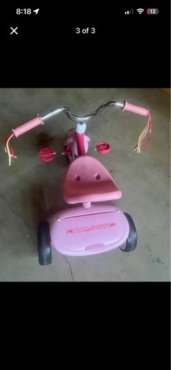 radio flyer ready to ride folding trike fully assembled pink beginner tricycle for kids