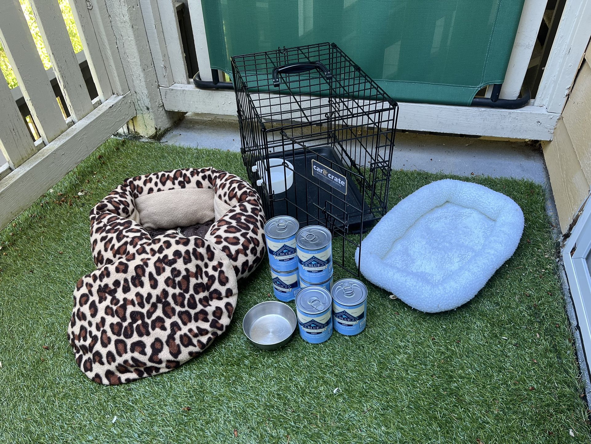 Puppy Or Small Dog Crate And Bed