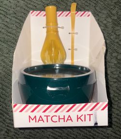 Matcha green ceramic tea kit 3 piece set (new)