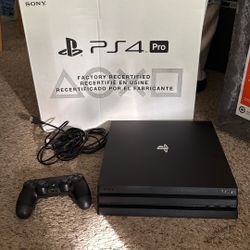 PS4 Pro with Cords & Controller 