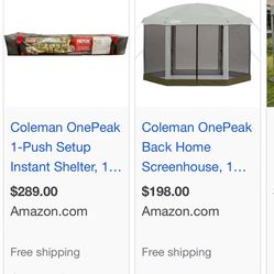 Coleman ONEPEAK 10x12 Back Home Screen House BRAND NEW!