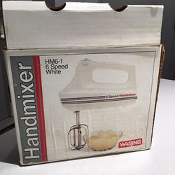 Waring 6 Speed Hand Mixer Model HM6-1 Vintage Condition in Original Box