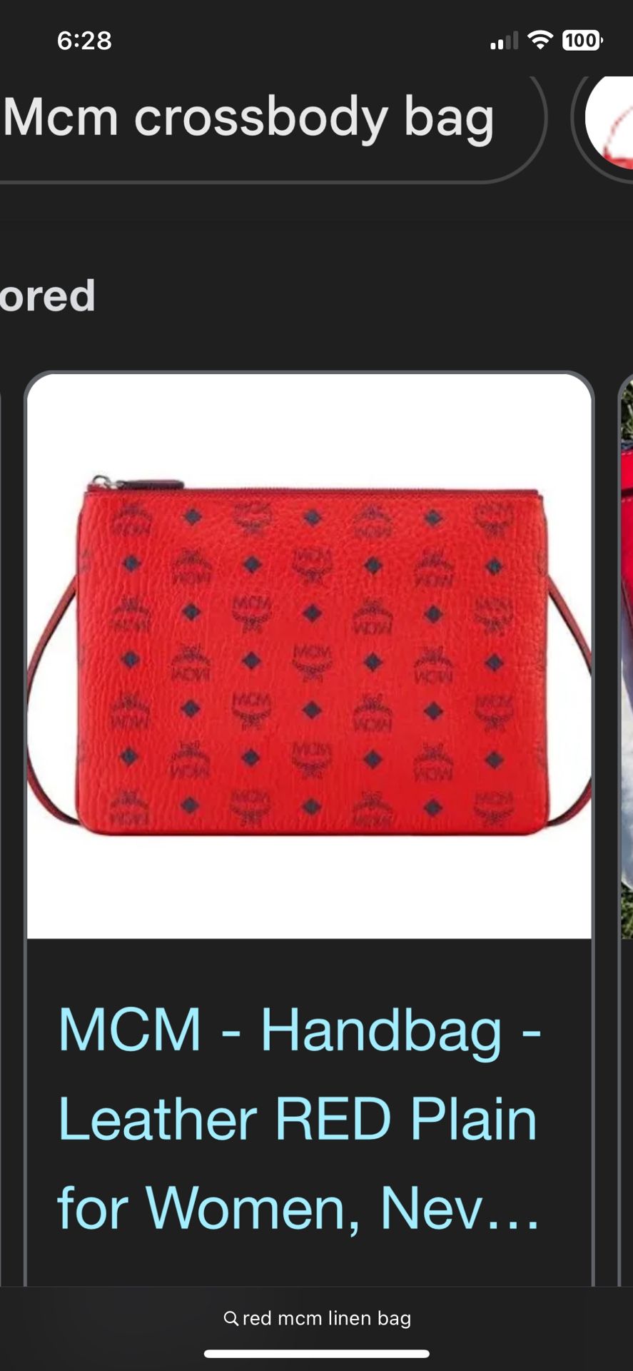 Red MCM mini Bag