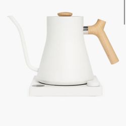 Fellow Stagg EKG Matte White Electric Tea Kettle with Maple Handle