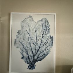 Blue Watercolor Rose Art Print - Framed, Signed Marmont