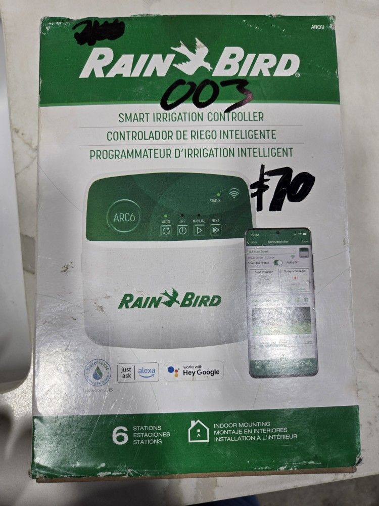 6 Zone Smart Rainbird Sprinkler Timer