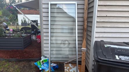 Half of glass door.