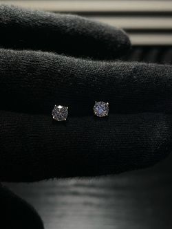 5mm Moissanite Stud Earrings — Yellow Gold Plated