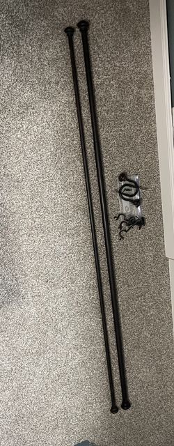 Double Curtain Rods & Tie Backs