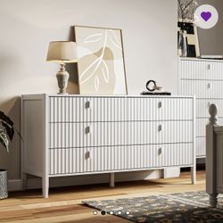 Fluted White Dresser