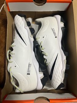 White and Black Nike Softball Clears (Size 8)