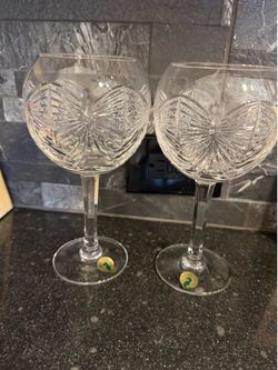Waterford Crystal millennial happiness toasting glasses pair