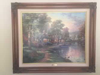 Thomas Kinkade painting Authentic With Documents !!!!