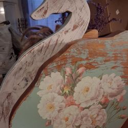 Beautiful One-of-a Kind Handcrafted, Designed, And Created Solid Wood Swan