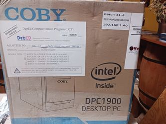Coby DPC1900 Desktop PC Intel Inside