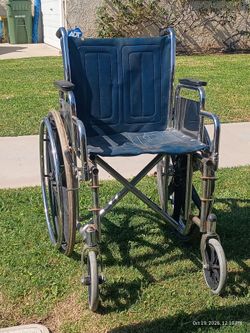 Standard Folding Wheelchair with Chrome Frame