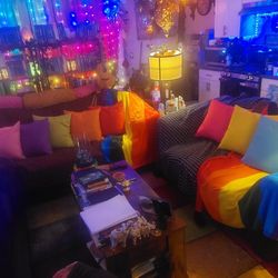 Comfy Sofa for Sale – $200 (Includes Pillow & Cover)