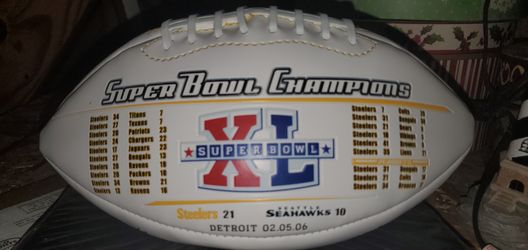 Nicko Super Bowl 40 football with COA