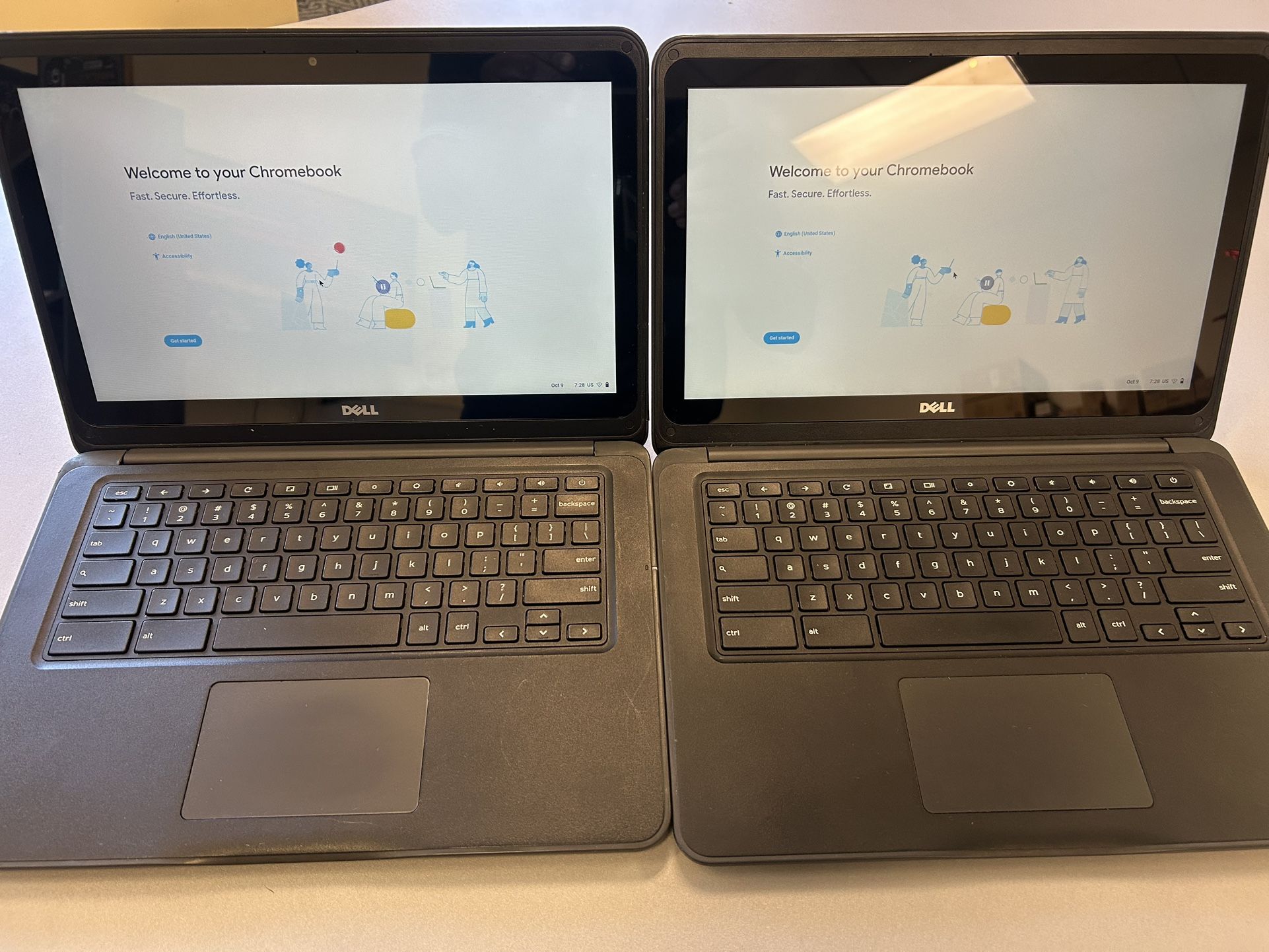 2 Dell  Chromebooks 13 3380  Touch Screen