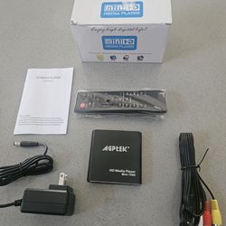 AGPTEK HDMI Media Player Black Mini 1080p