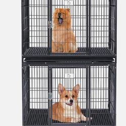 Homey Pet 37 Inch Two Tier Heavy Duty Dog Crate