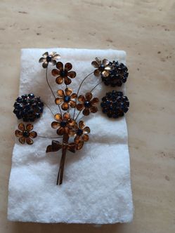 Large Sterling flower pin