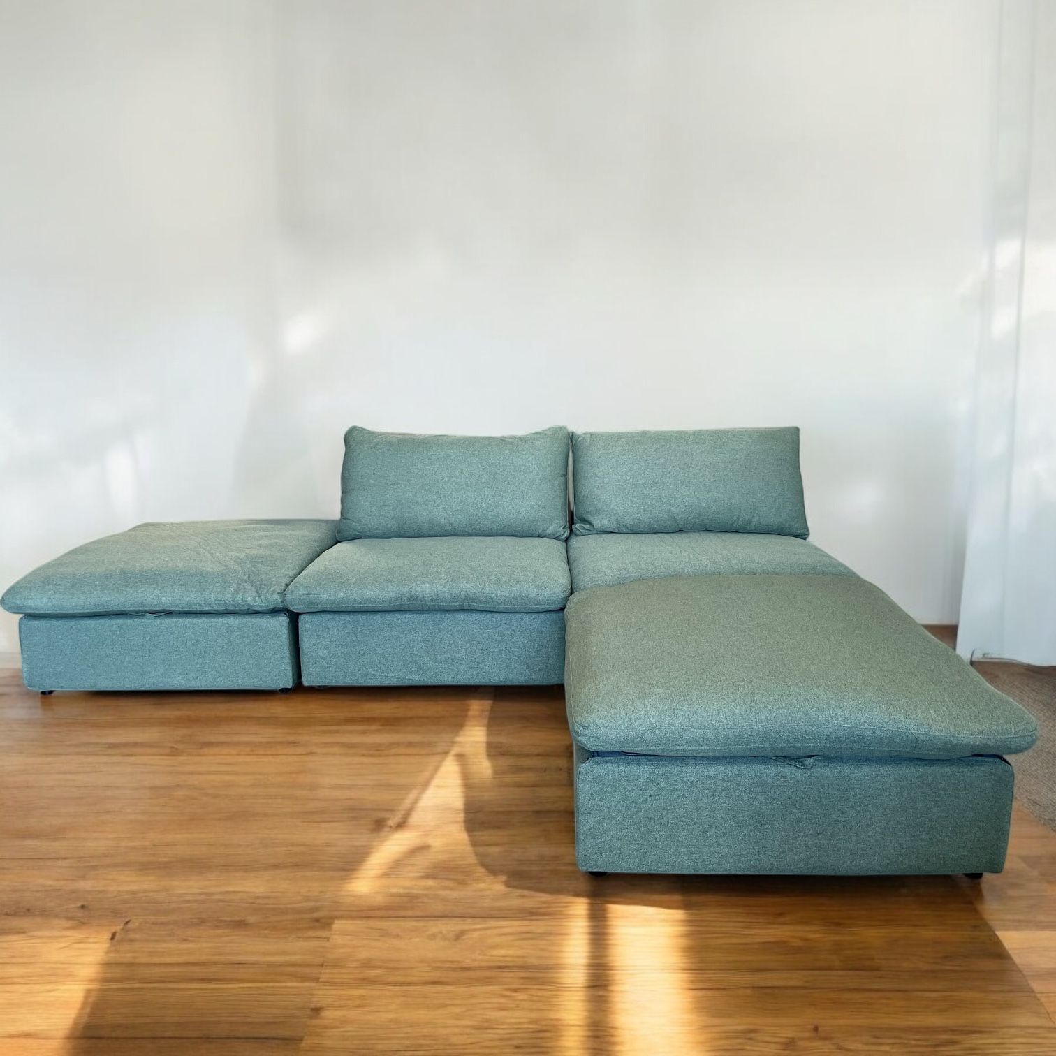 ๐ทWAREHOUSE CLEARANCE๐ฅ Cloud 4pc Modular Washable Sofa๐ฆ Water repellent with Storage Ottoman