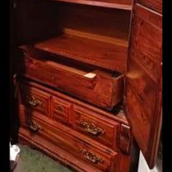 Cherry Armoire And Dresser