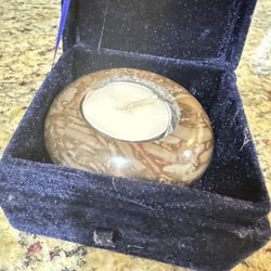 marble tea light candle holder