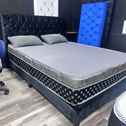 Queen Mattress- Double Sides - Come With Free Box Spring - Same Day Delivery 