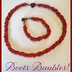 Beaded Multistrand Necklace And Bracelet 