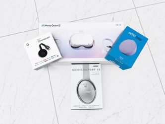 Meta Quest 2 + Bose QC35 + Google Chromecast Electronics Bundle