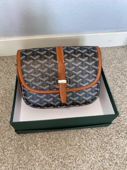 Brown & black cross body bag