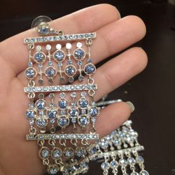 Blue Diamond Earrings 