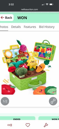 Hahaland Baby Toys 6-12 Months - Fruits Vegetables Garden Plant Plush - 6 Month Old Toys Montessori Sensory Toy Carrot Flower With Rattles Mirror