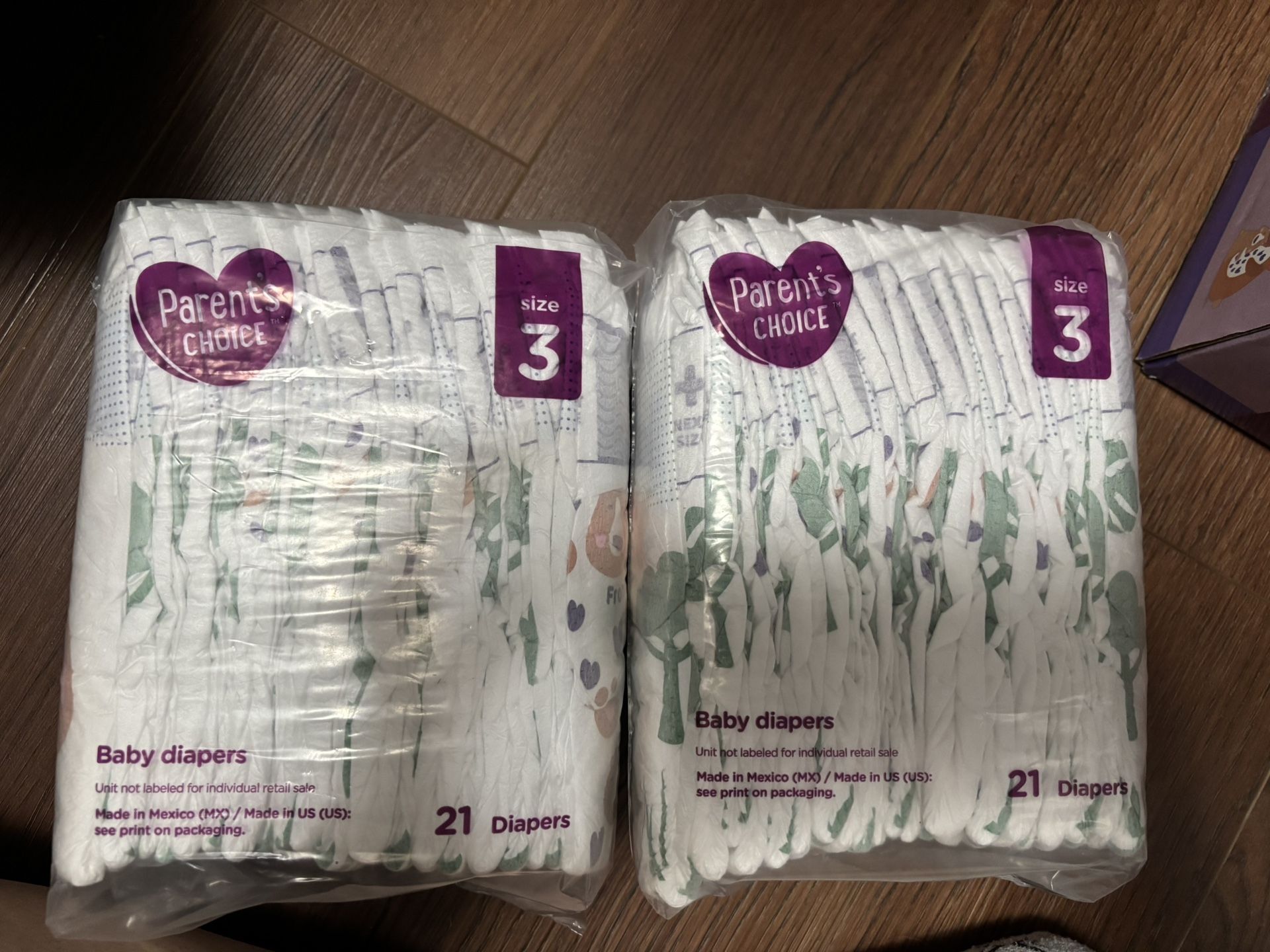 Size 3 Dry And gentle Diapers Unopened