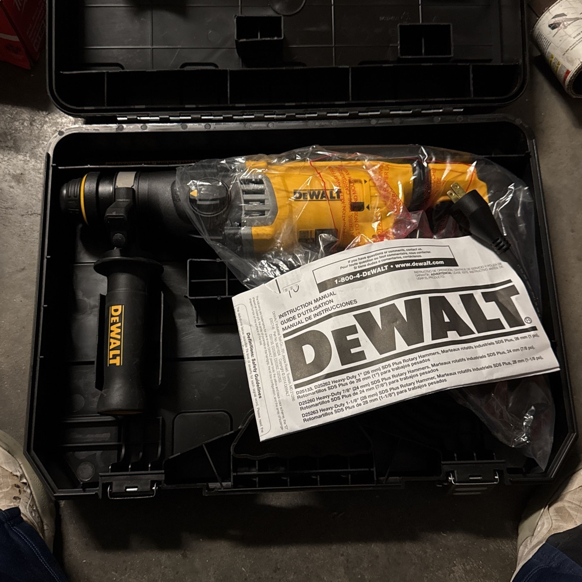 DEWALT Amp 1/8 Corded SDS PLUS D Handle Concrete/Masonry