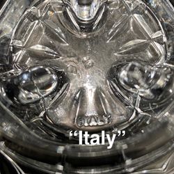 Crystal Taper Candle Holder, Made In Italy