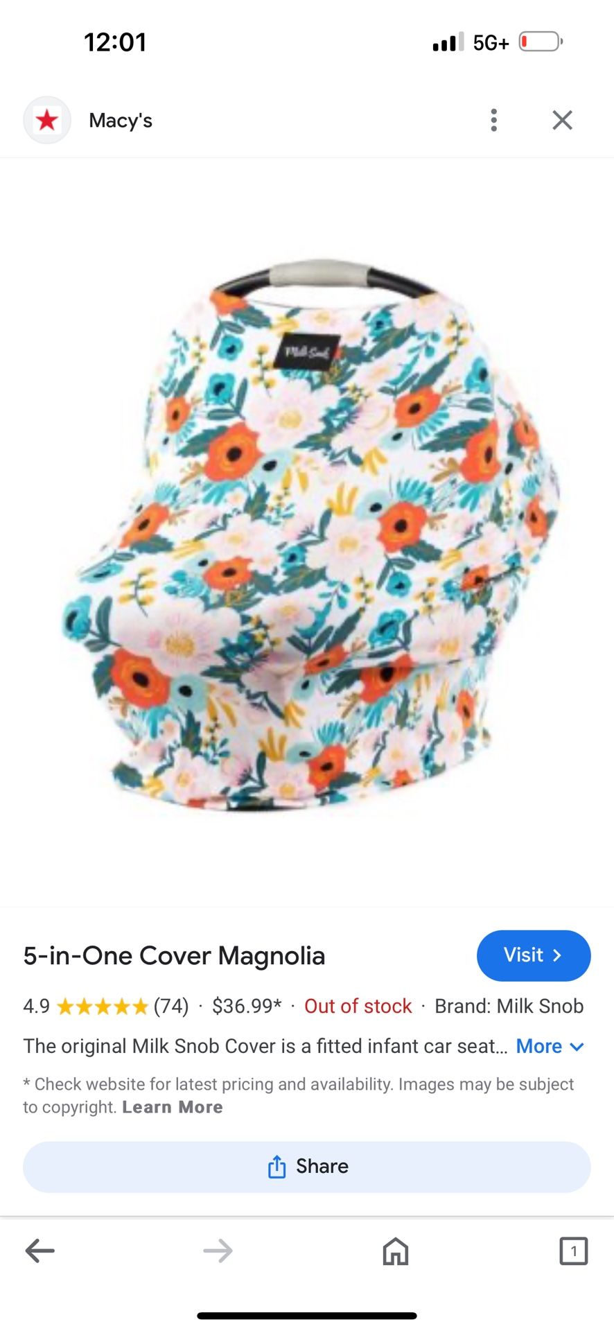 5 in 1 Magnolia print cover by Milk Snob