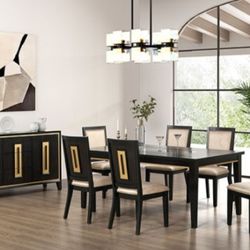 Brand New Espresso 7pc Dining Table Set 
