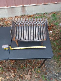 Vintage 1800s Cast Iron Fireplace Grate Wood Log Holder