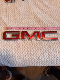 GMC letter small back tailgate glue on