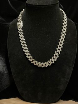 14K Plated Prong Cuban Iced Out Chain New